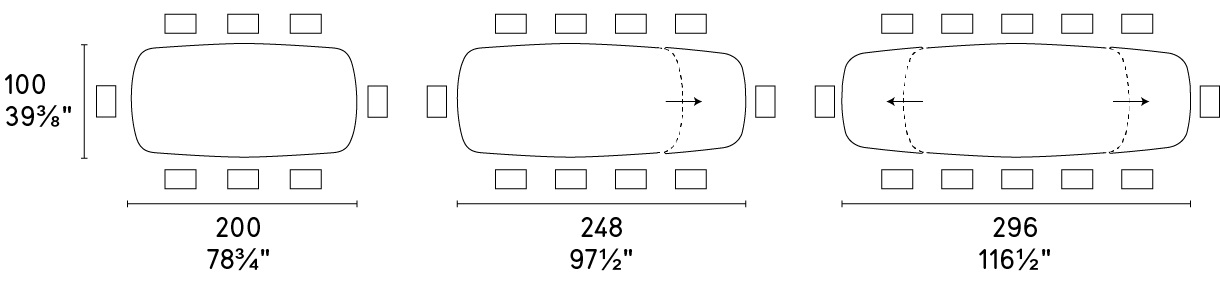 Icaro W78.8"-116.6" Rectangular Ceramic/Wood Veneer Extendable Dining Table w/Rounded Corners