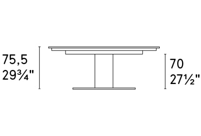 Cameo W98.4-inch Ceramic/Metal/Wood Customizable Oval Dining Table