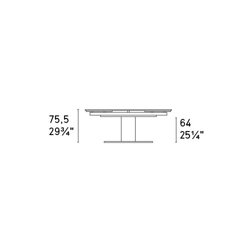 Cameo W78.8"-116.6" Rectangular Ceramic/Cannulated Wood Veneer Pedestal Extendable Dining Table w/Rounded Corners