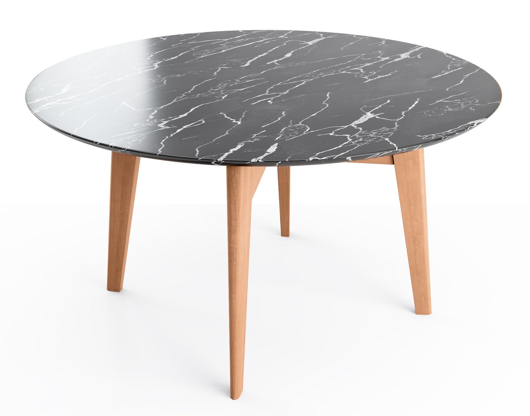 Abrey Wood/Ceramic Round Dining Table