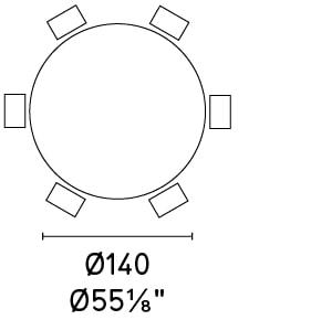 Abrey W55.1-inch Ceramic/Wood Customizable Round Dining Table
