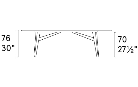 Abrey W78.7-inch Ceramic/Wood Customizable Oval Dining Table