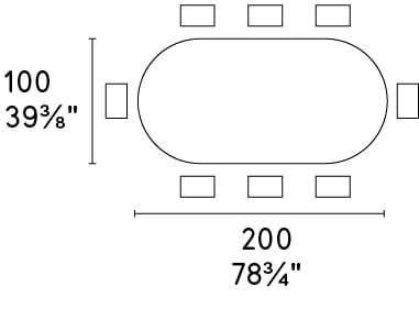 Abrey W78.7-inch Ceramic/Wood Customizable Oval Dining Table
