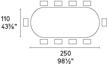 Abrey W98.4-inch Ceramic/Wood Customizable Oval Dining Table