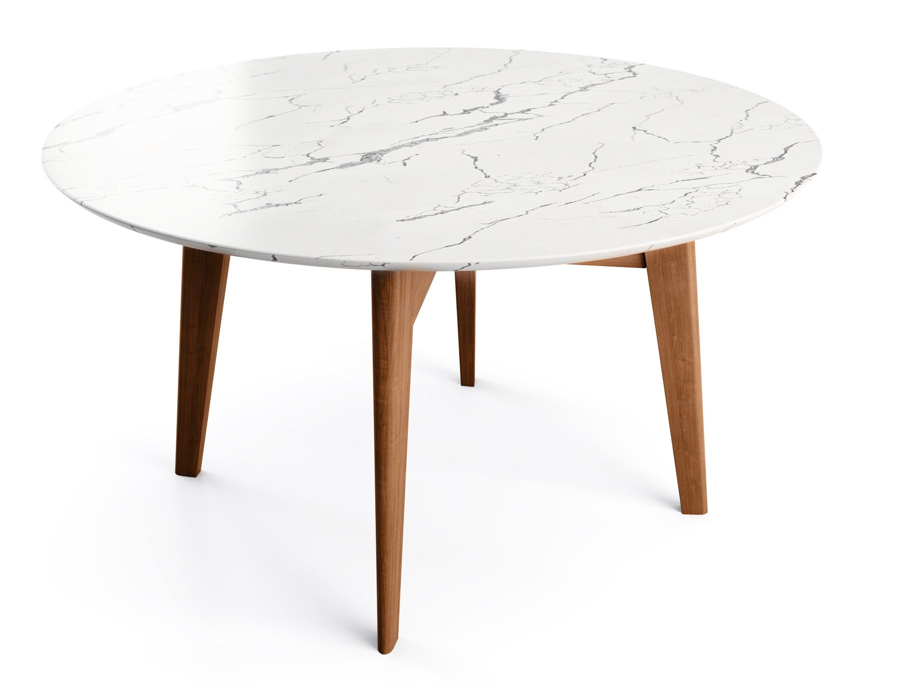 Abrey Wood/Ceramic Round Dining Table