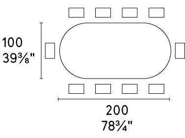 Sunshine W78.7-inch Ceramic/Metal Customizable Oval Dining Table