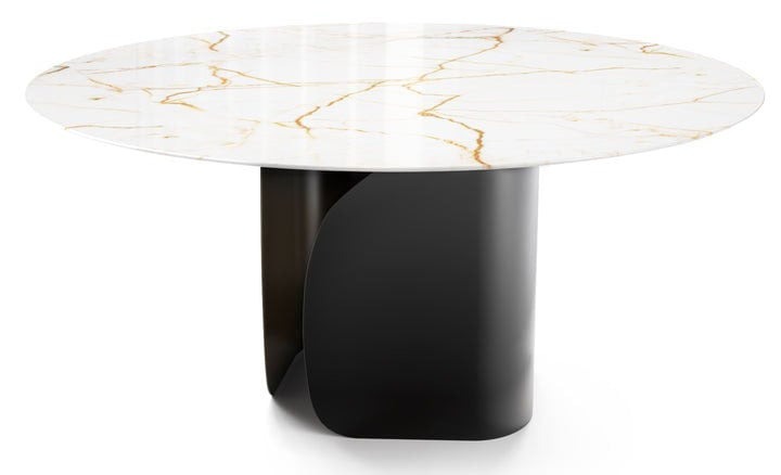 Twins Metal/Ceramic Round Dining Table