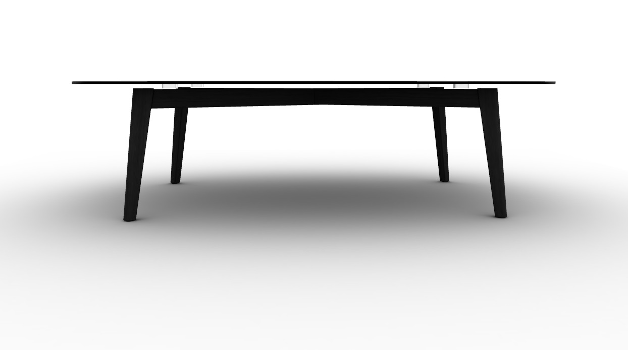 Abrey Laminated Ceramic-Glass/Wood Elliptical Coffee Table