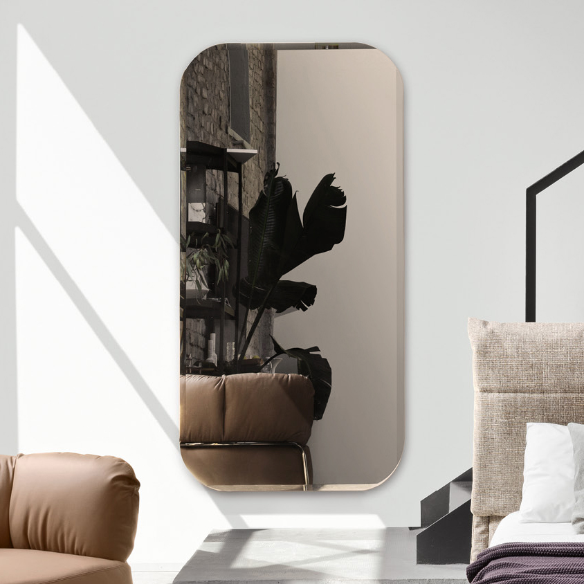 Bevel Frameless Rectangular Wall Mirror
