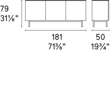 Universal Ceramic/Wood/Glass Customizable Sideboard w/3 Doors & Metal Base