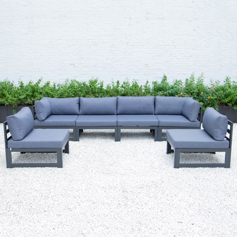 Chelsea 7-Piece Patio Polyester Set w/Fire Pit Table