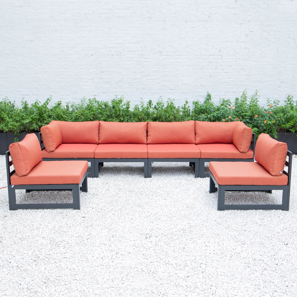 Chelsea 7-Piece Patio Polyester Set w/Fire Pit Table