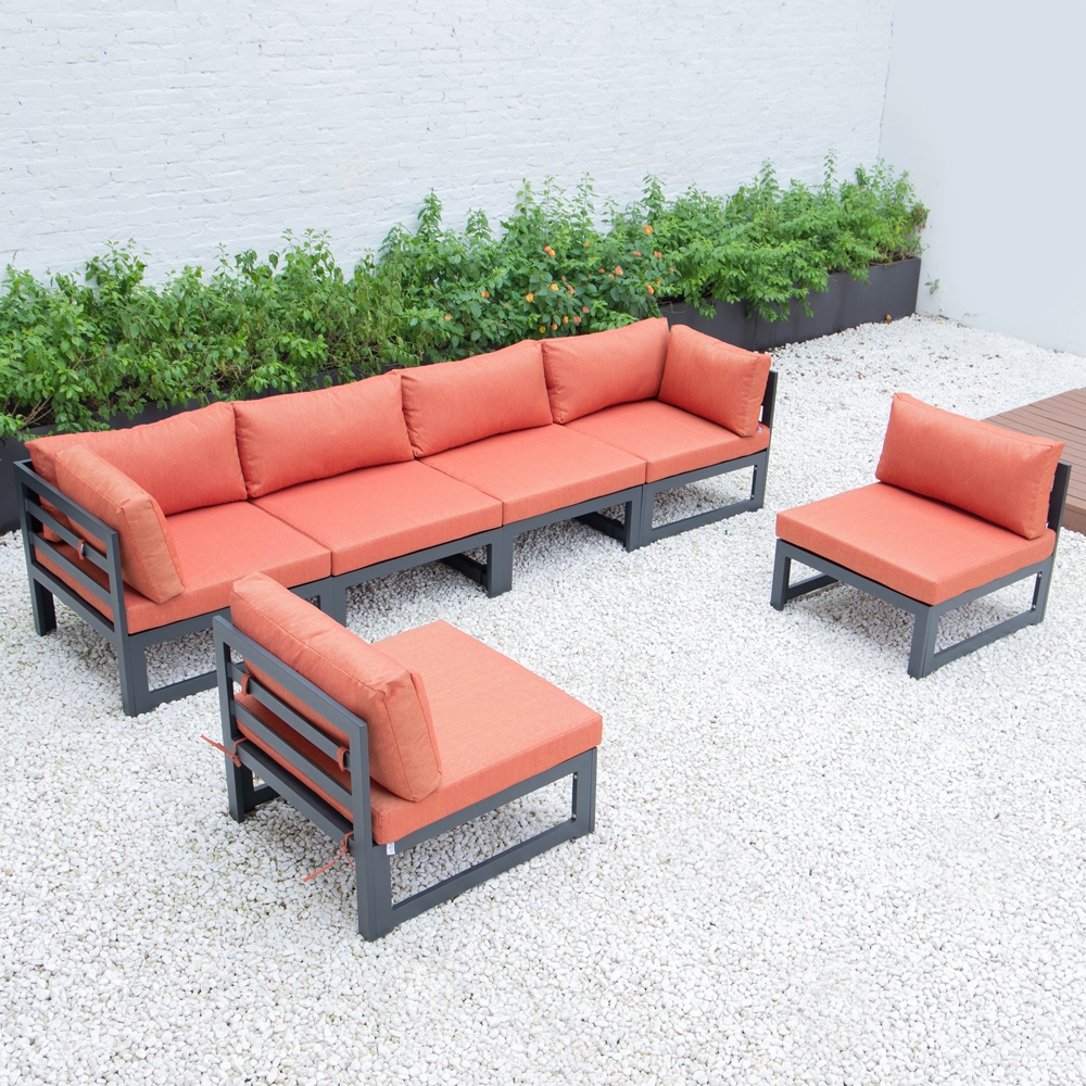 Chelsea 6-Piece Patio Polyester Sectional w/Cushions