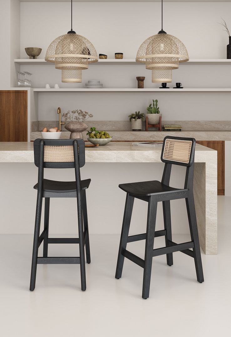 Versailles Rattan/Wood Counter Stool