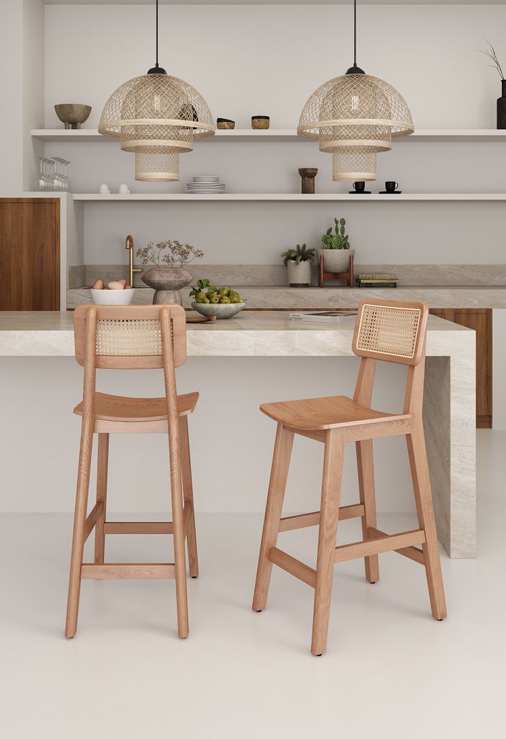 Versailles Rattan/Wood Counter Stool