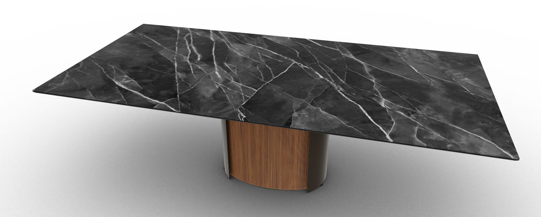 Yoroi W98.4-inch Ceramic/Metal/Wood Customizable Rectangular Dining Table