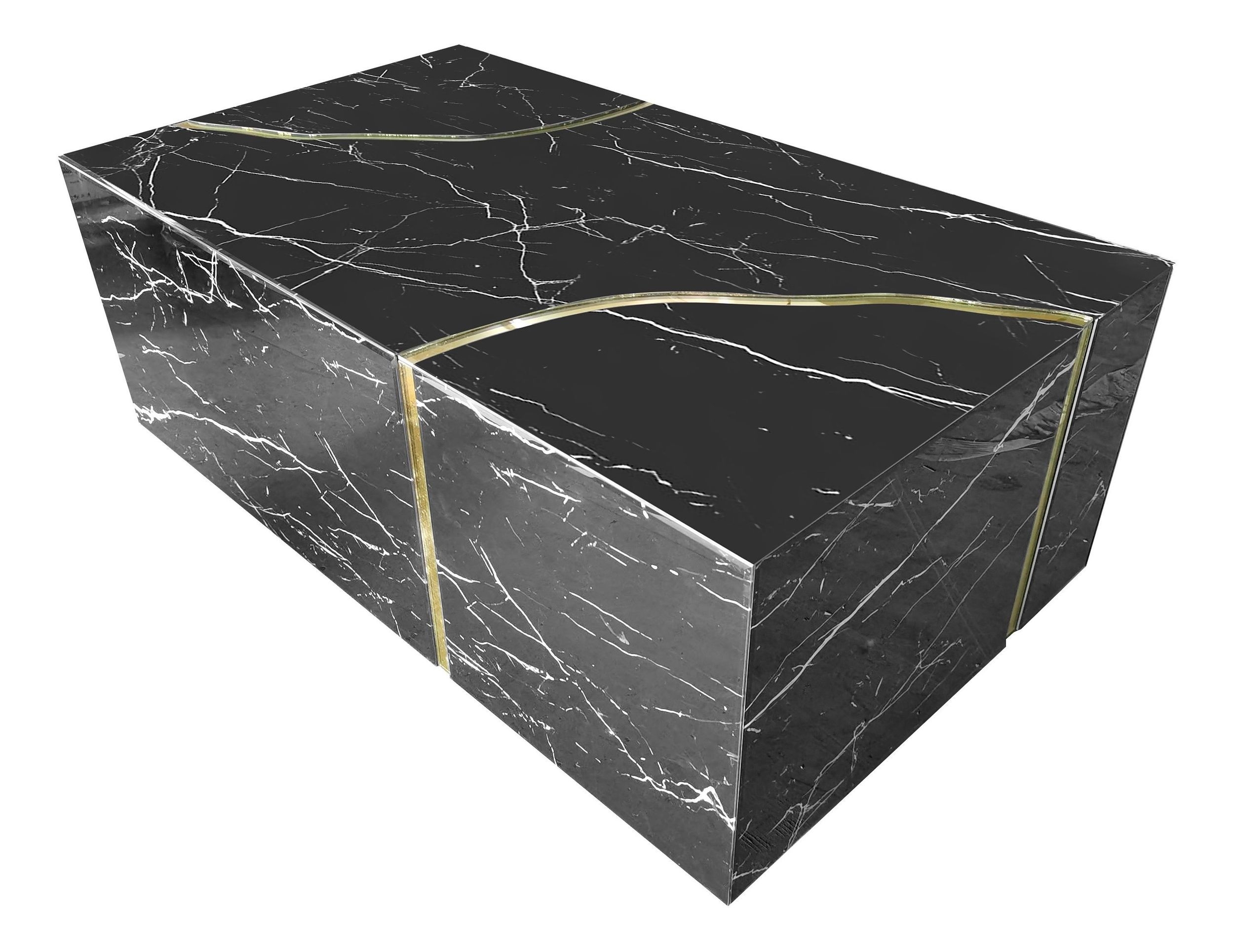 Timeless CTE07201BKG Rectangular Coffee Table