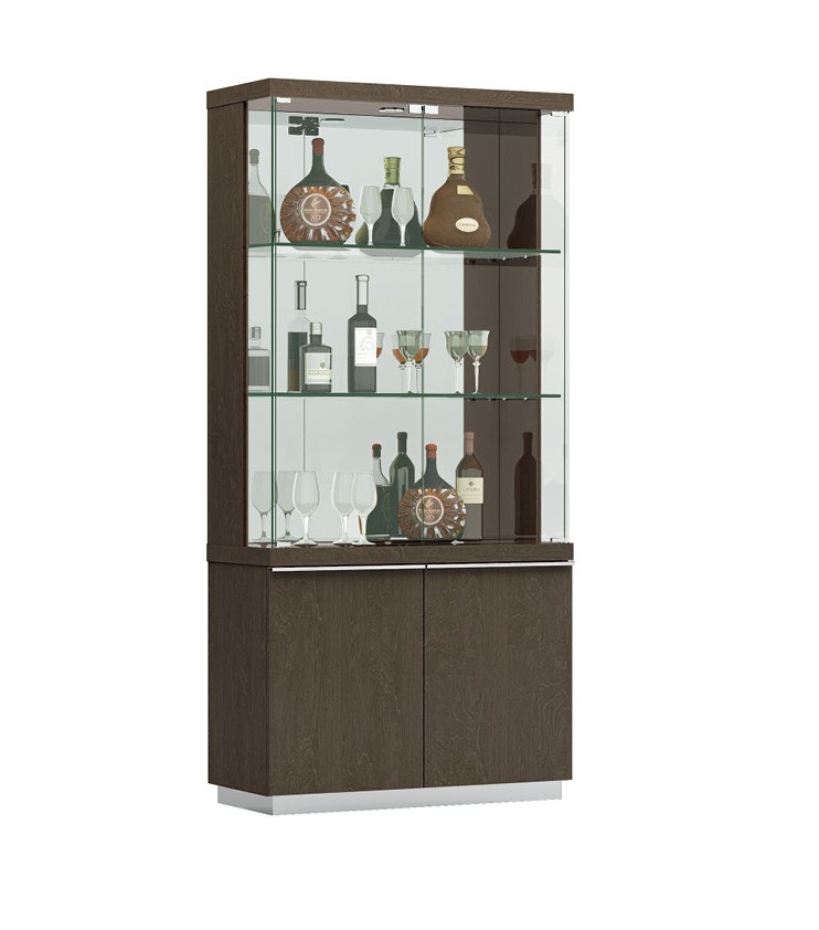 CU 292 36" 1-Door 2-Drawer Curio w/Lamp
