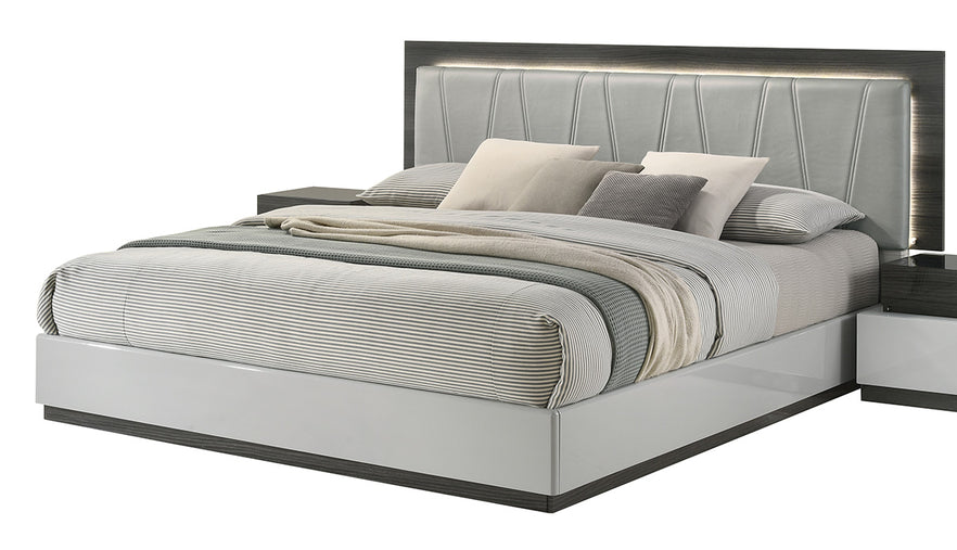 Cube Fabric Queen Size Bed