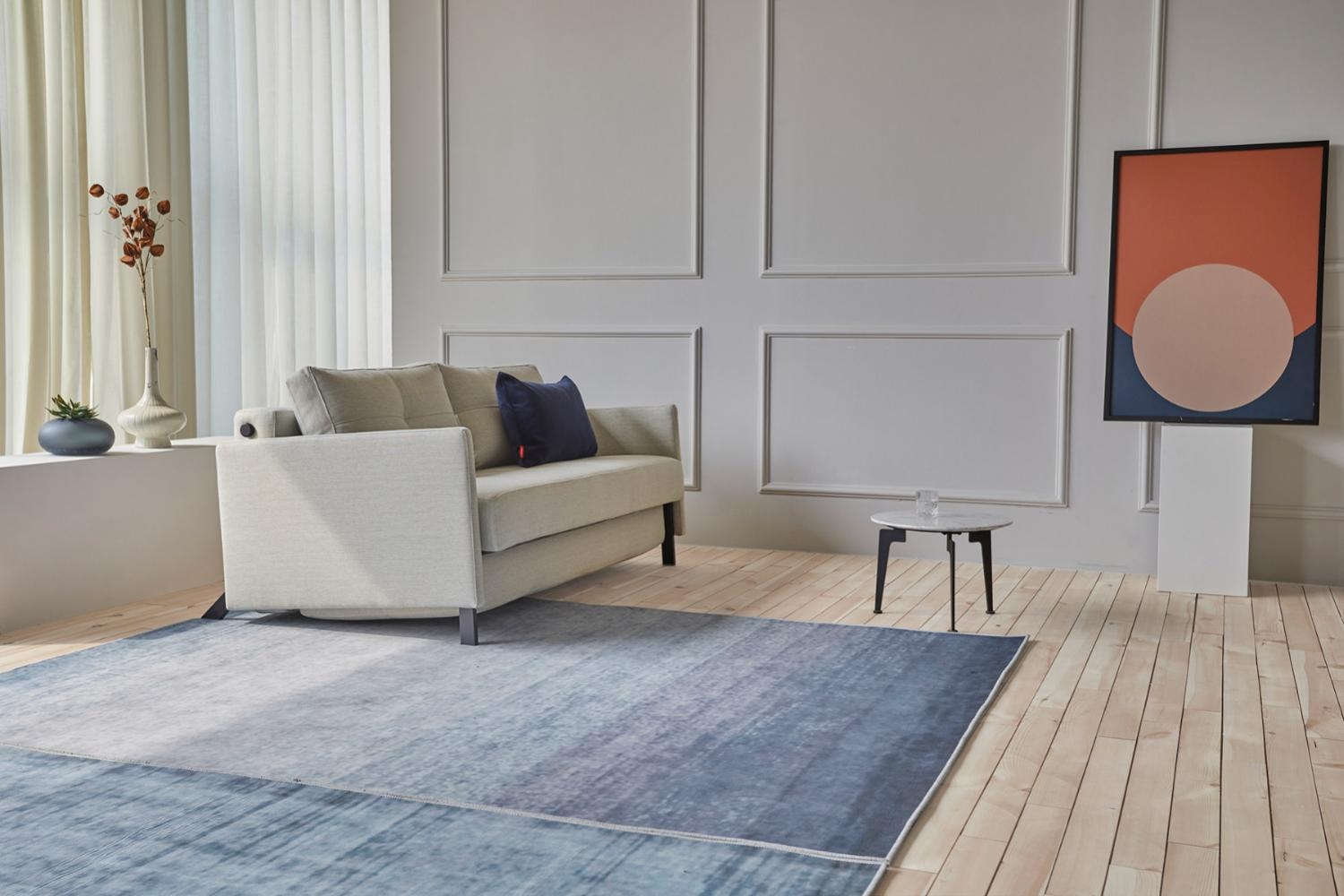 Cubed Deluxe Fabric Sofa Bed w/Arms