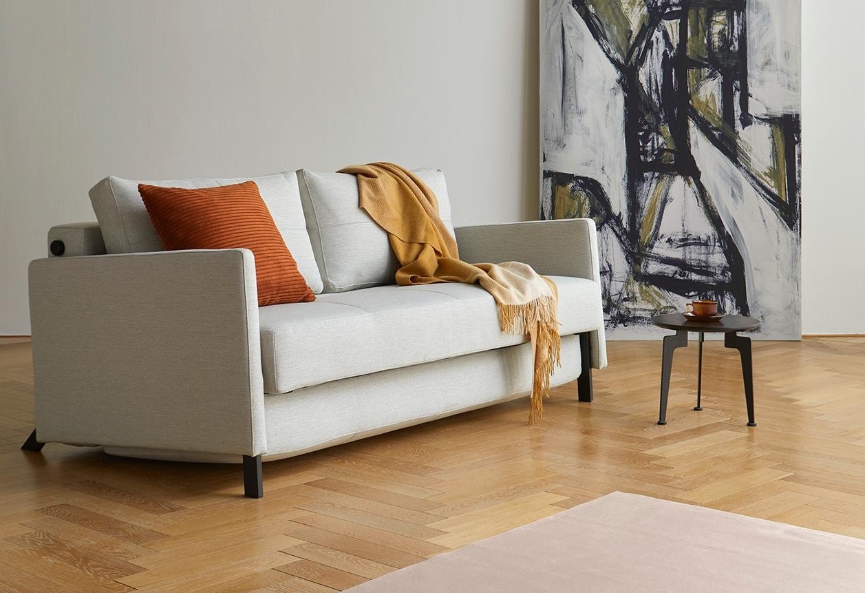 Cubed Deluxe Fabric Sofa Bed w/Arms