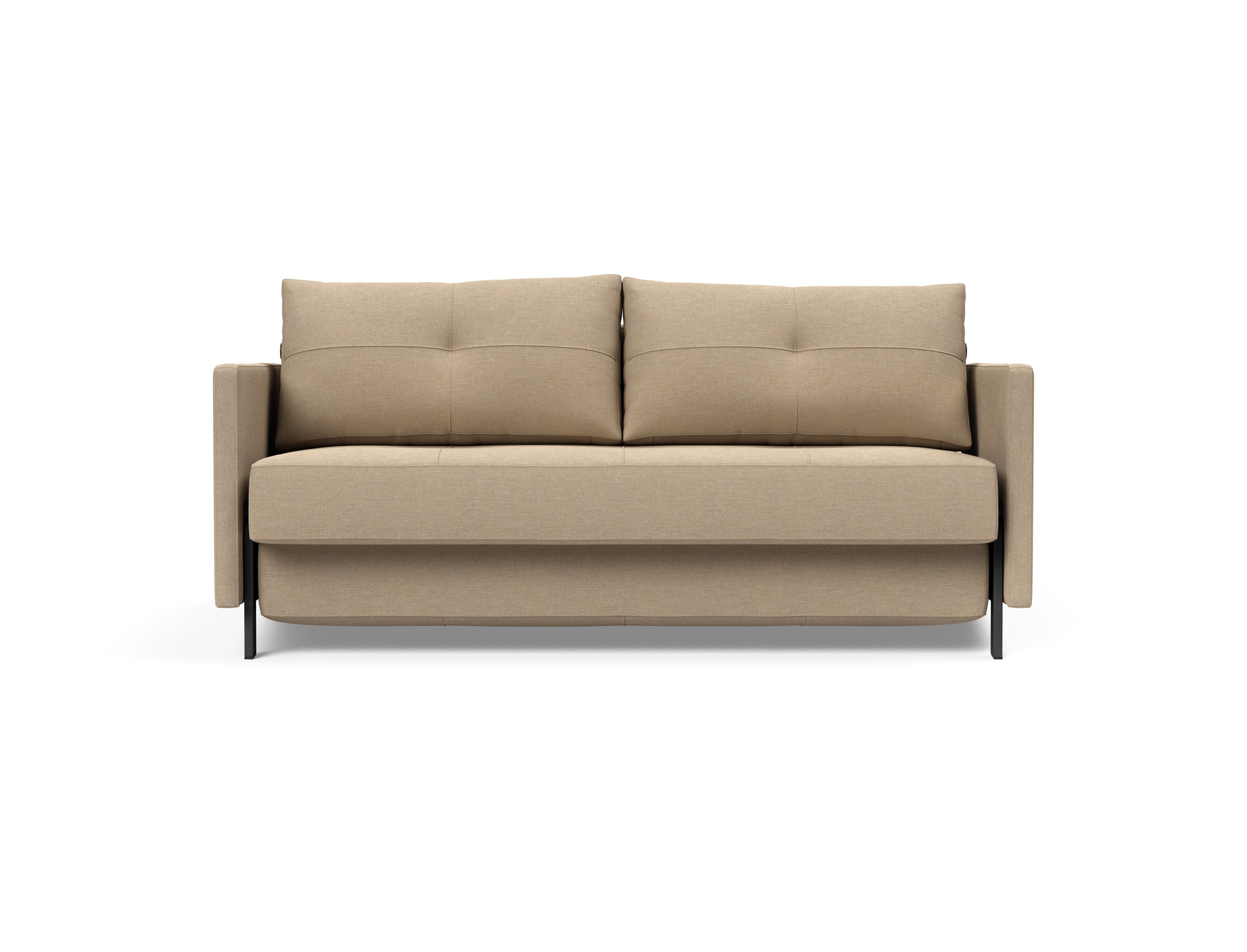 Cubed 02 Deluxe Fabric Sofa Bed w/Arms, Queen Size