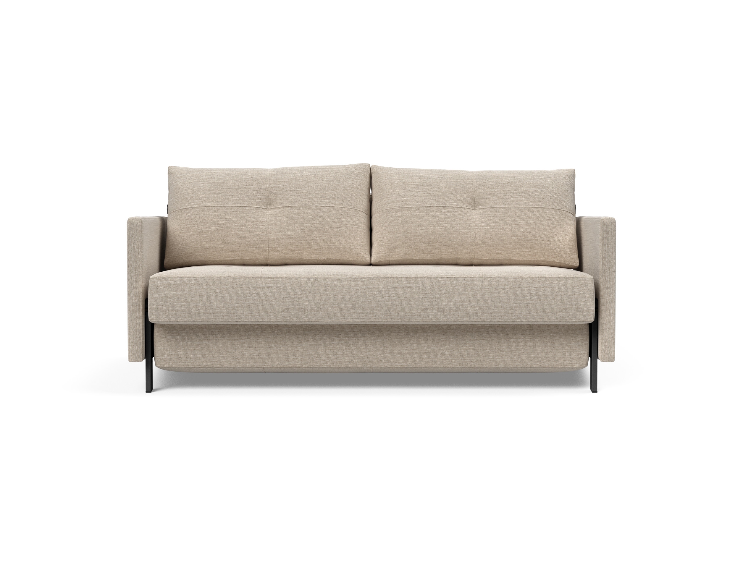 Cubed 02 Deluxe Fabric Sofa Bed w/Arms, Queen Size