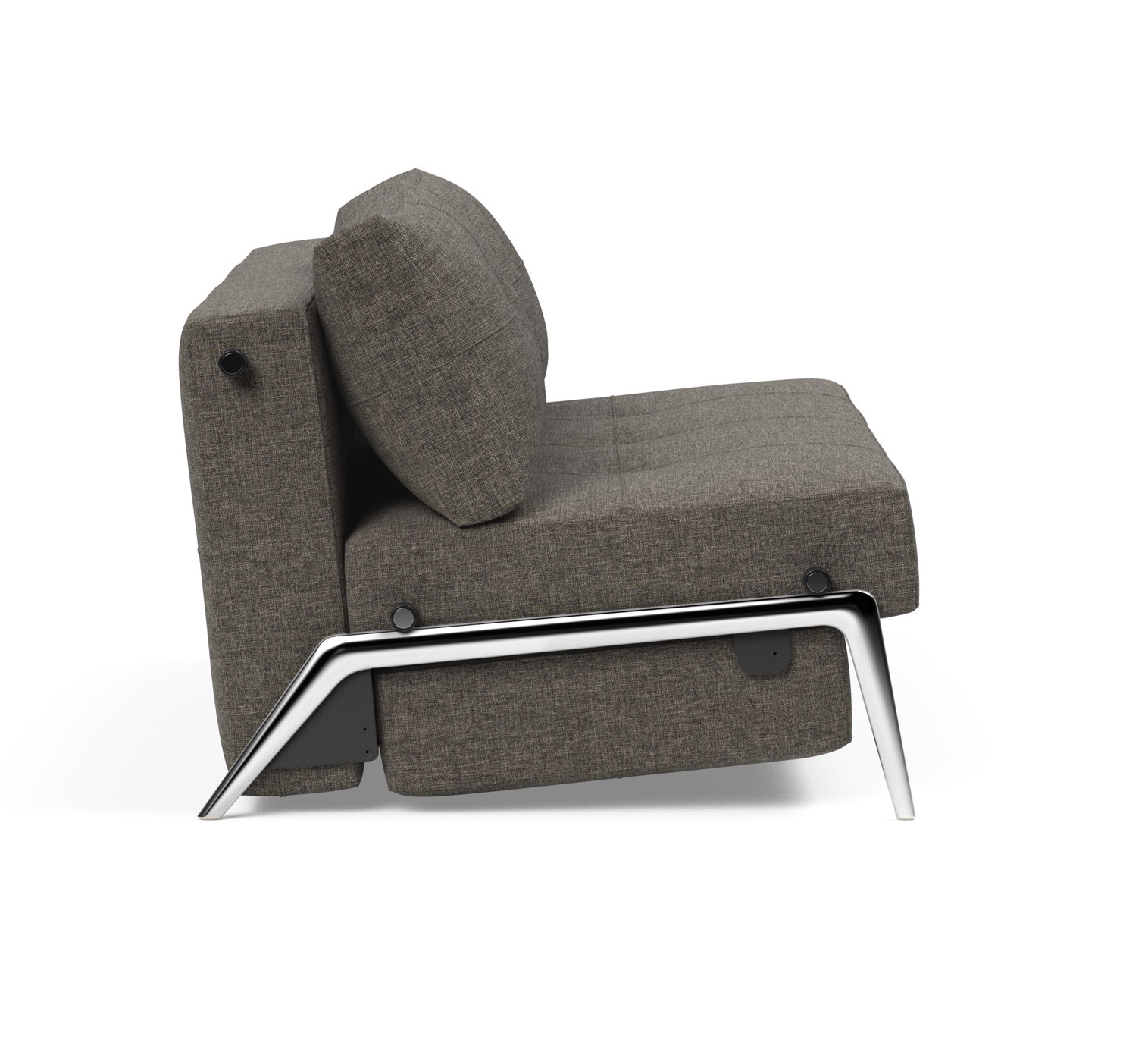 Cubed Deluxe Fabric Sofa Bed w/Aluminum Legs, Full Size
