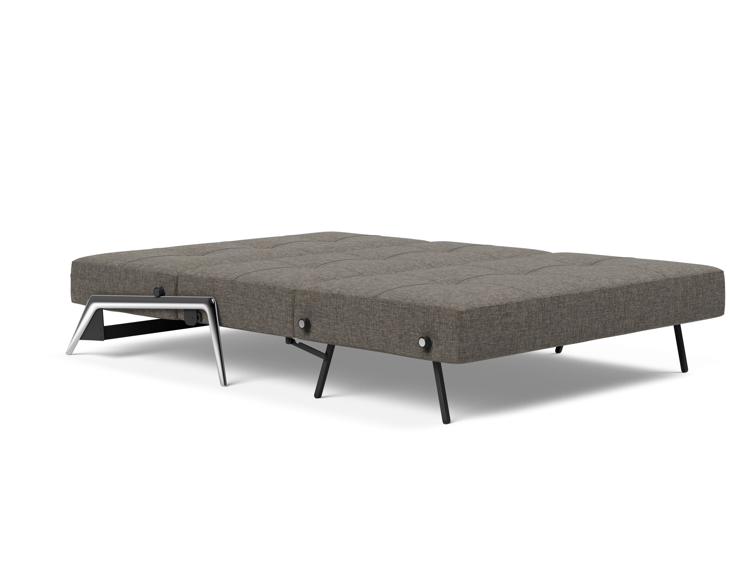 Cubed Deluxe Fabric Sofa Bed w/Aluminum Legs, Full Size