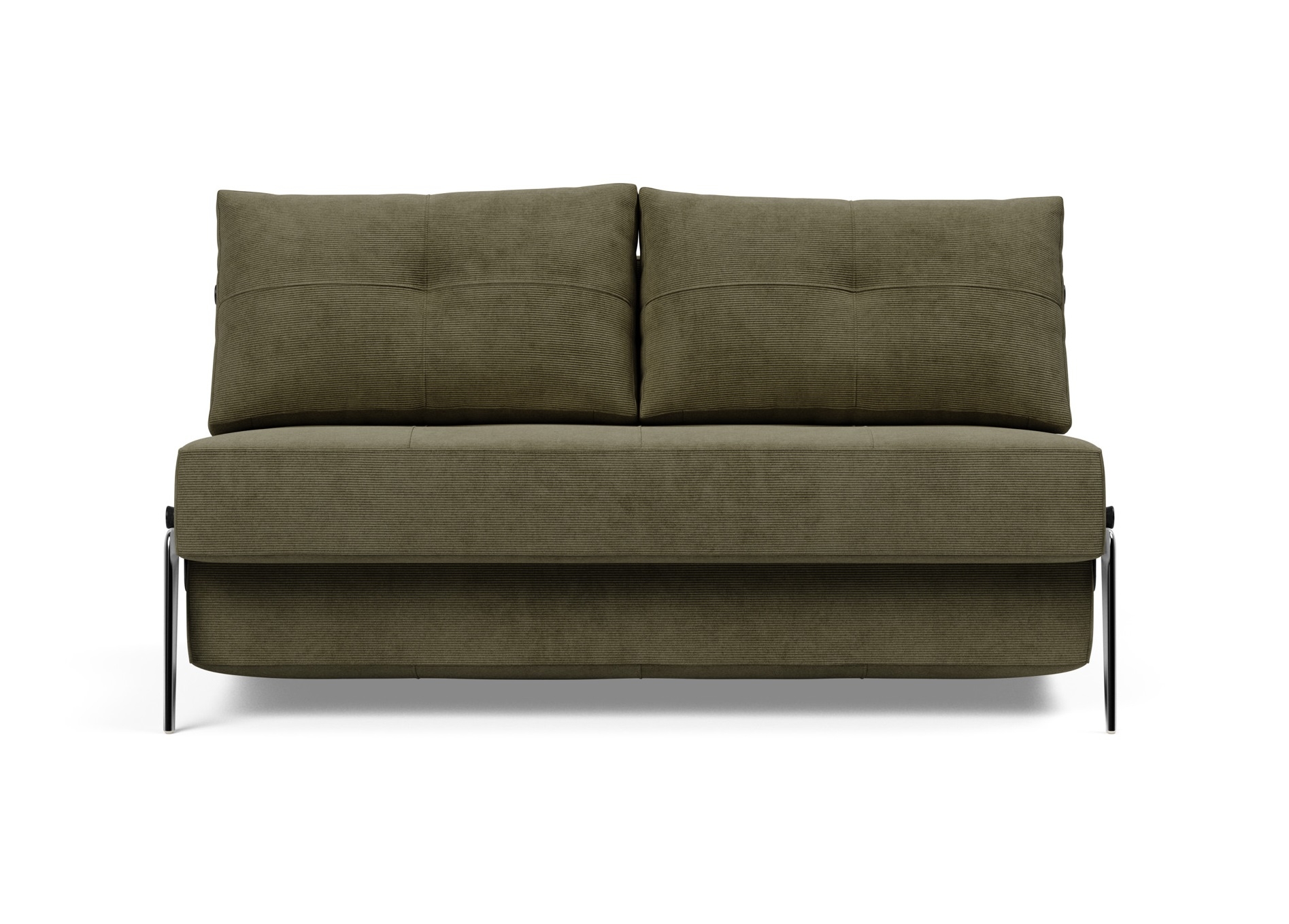 Cubed Deluxe Fabric Sofa Bed w/Aluminum Legs, Full Size