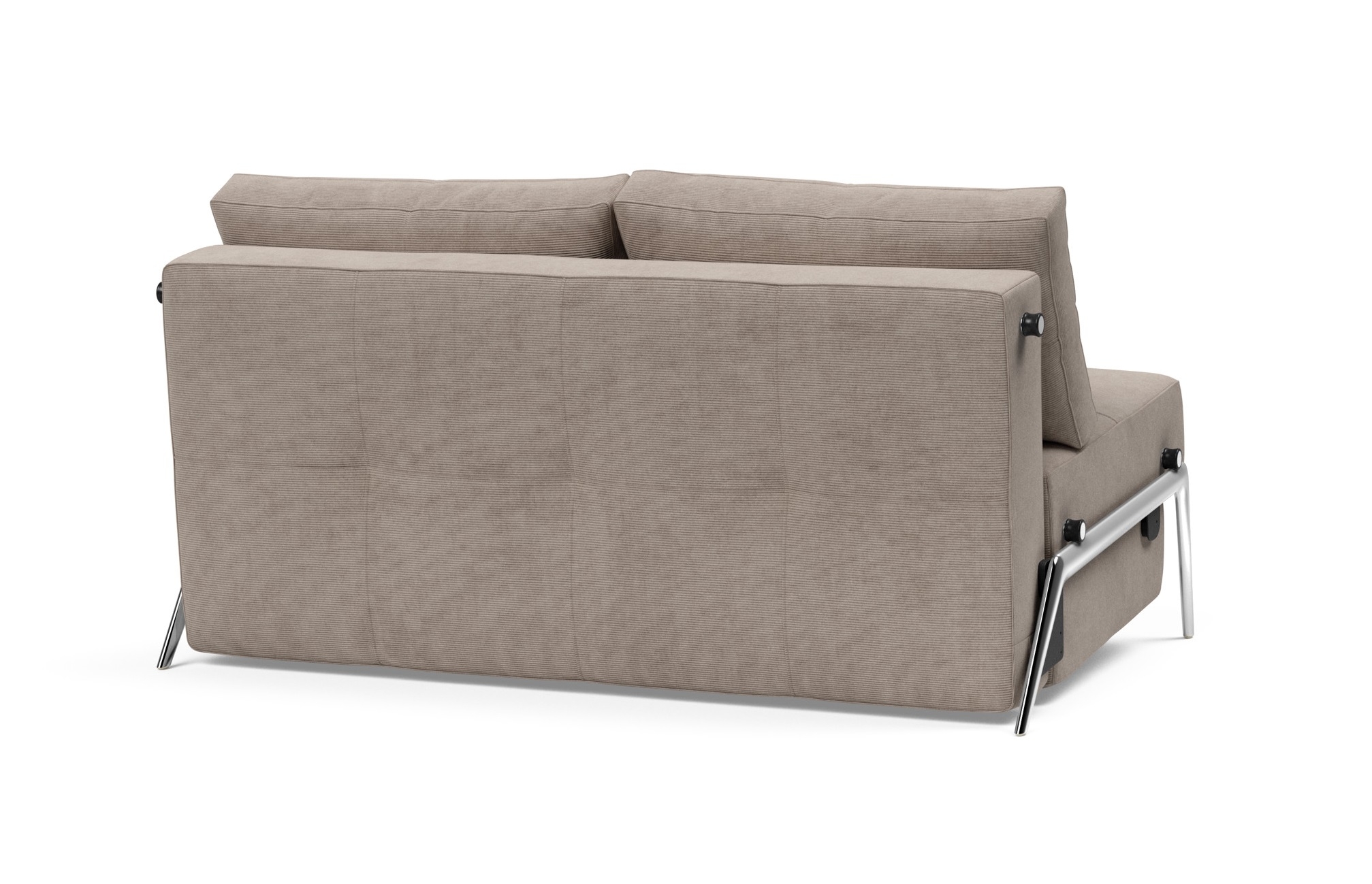 Cubed Deluxe Fabric Sofa Bed w/Aluminum Legs, Full Size