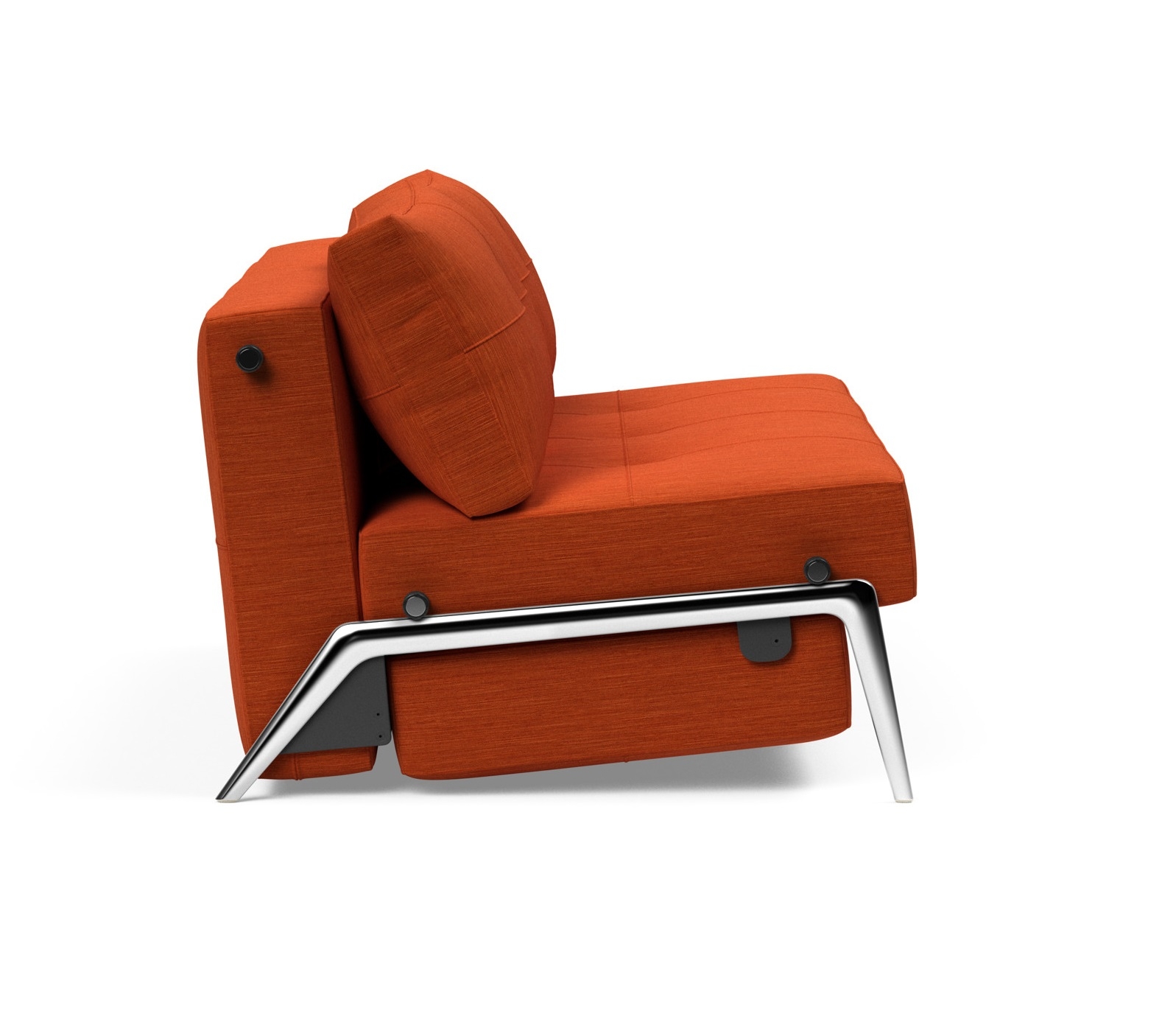 Cubed Deluxe Fabric Sofa Bed w/Aluminum Legs, Full Size