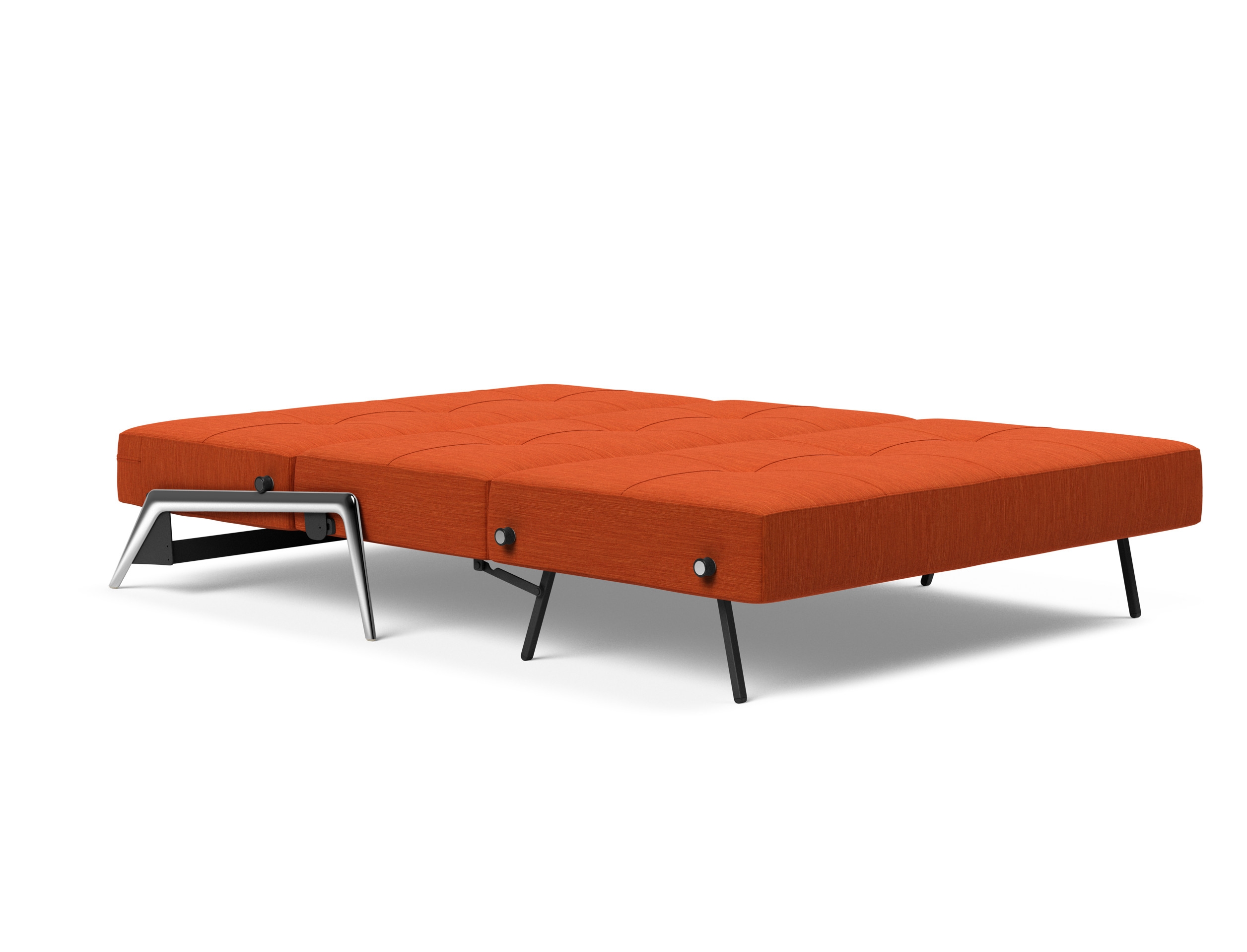 Cubed Deluxe Fabric Sofa Bed w/Aluminum Legs, Full Size