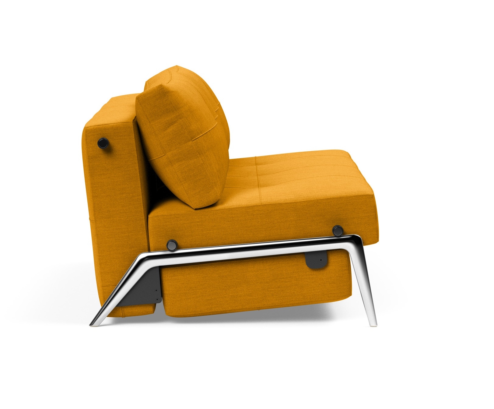 Cubed Deluxe Fabric Sofa Bed w/Aluminum Legs, Full Size
