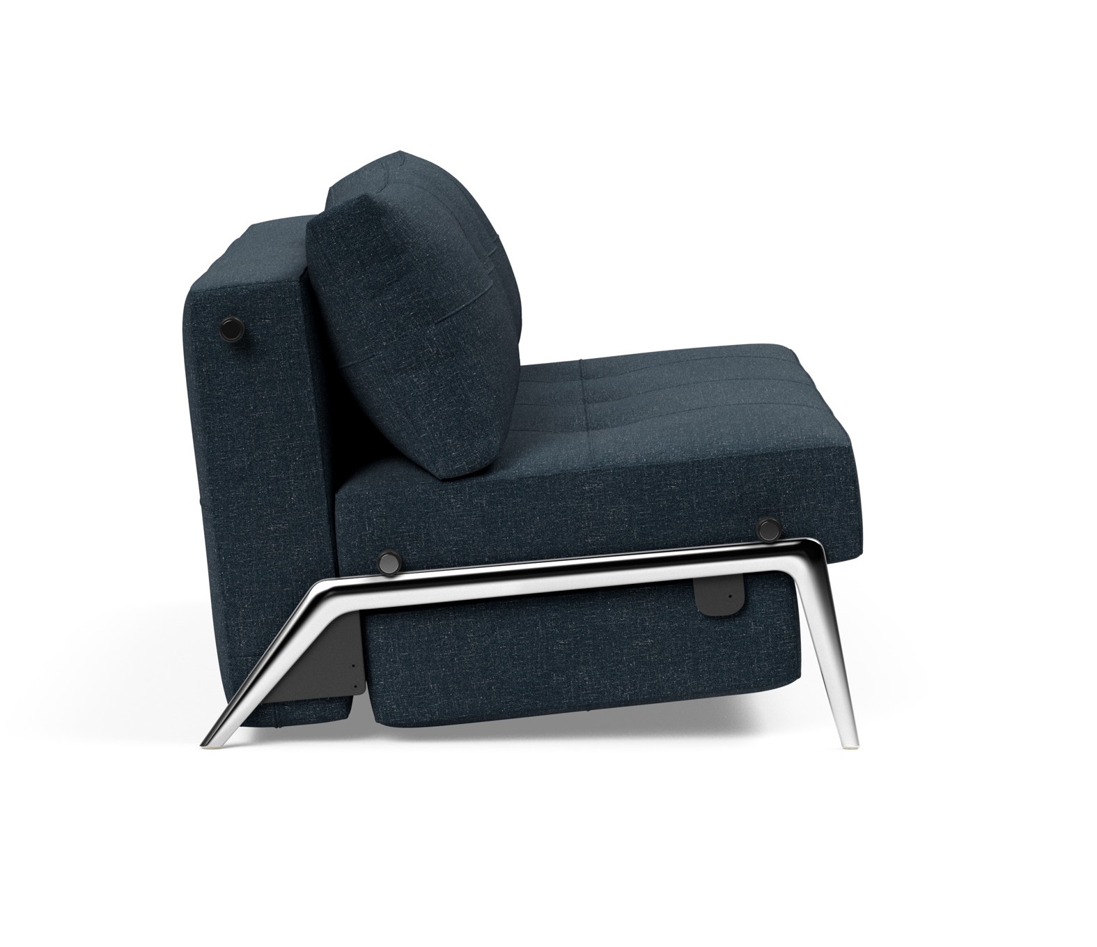 Cubed Deluxe Fabric Sofa Bed w/Aluminum Legs, Full Size