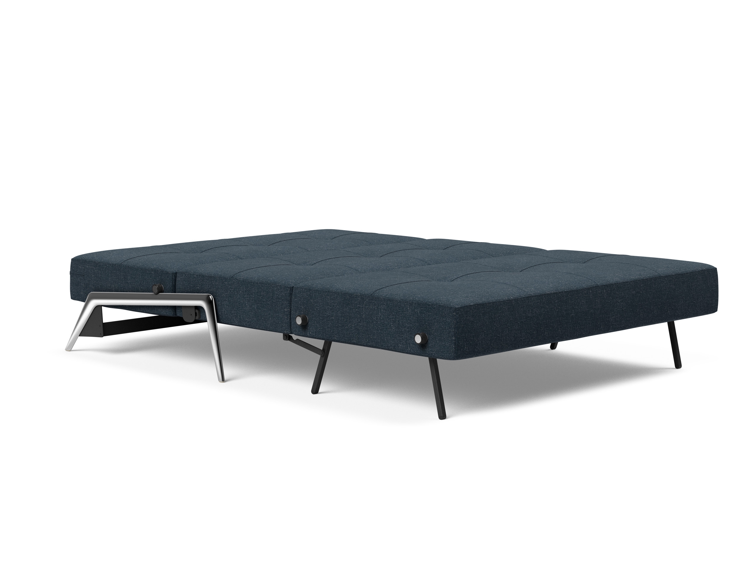Cubed Deluxe Fabric Sofa Bed w/Aluminum Legs, Full Size
