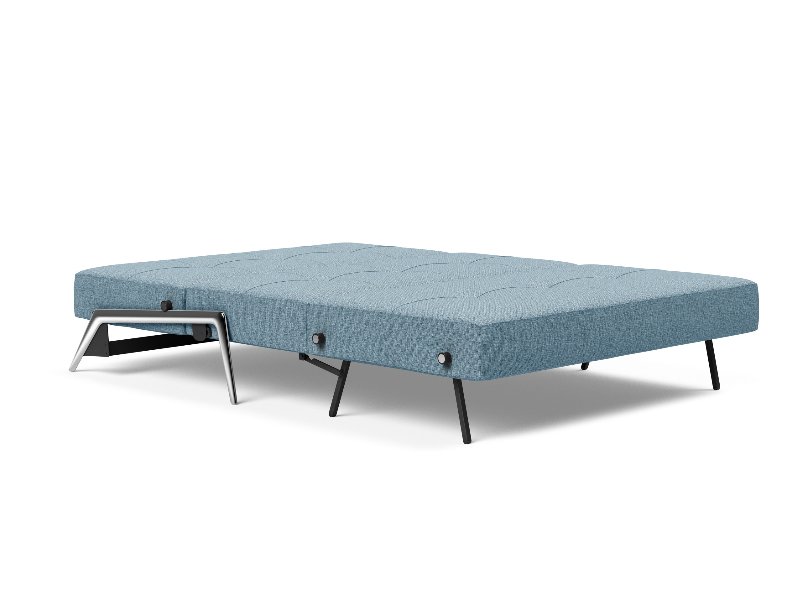 Cubed Deluxe Fabric Sofa Bed w/Aluminum Legs, Full Size