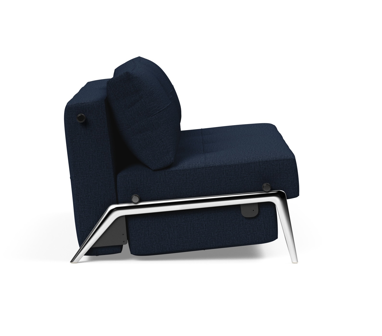 Cubed Deluxe Fabric Sofa Bed w/Aluminum Legs, Full Size