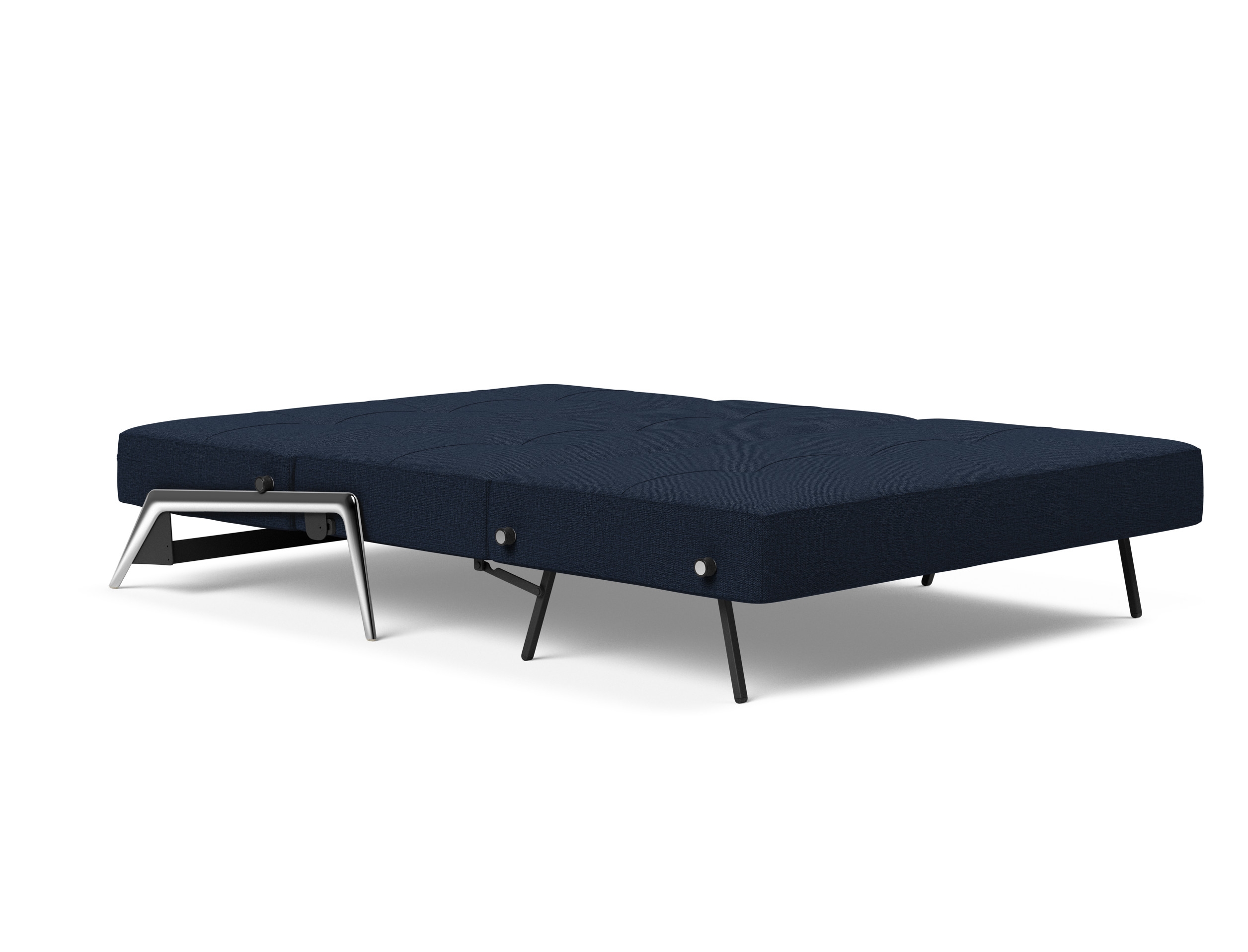 Cubed Deluxe Fabric Sofa Bed w/Aluminum Legs, Full Size