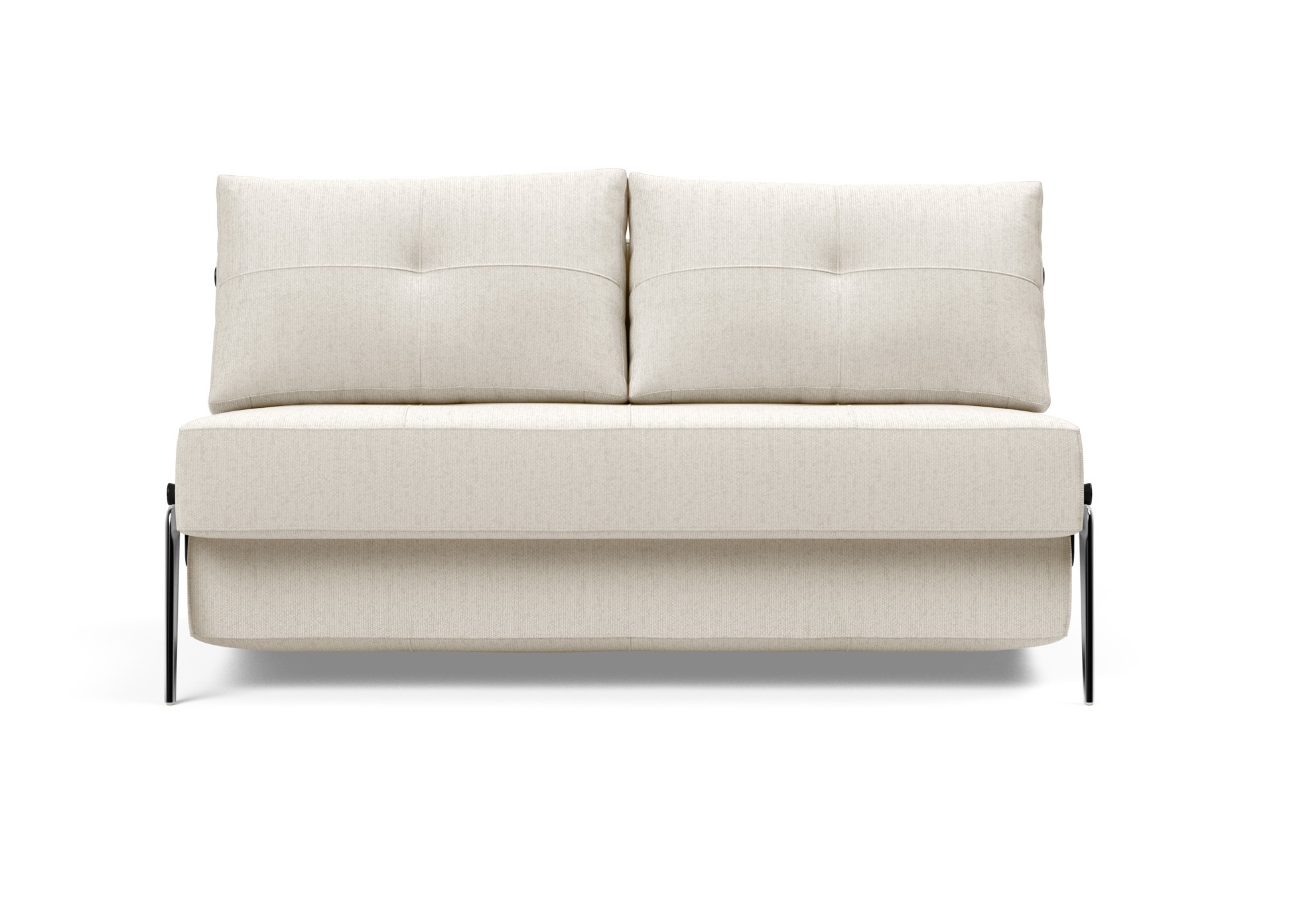 Cubed Deluxe Fabric Sofa Bed w/Aluminum Legs, Full Size