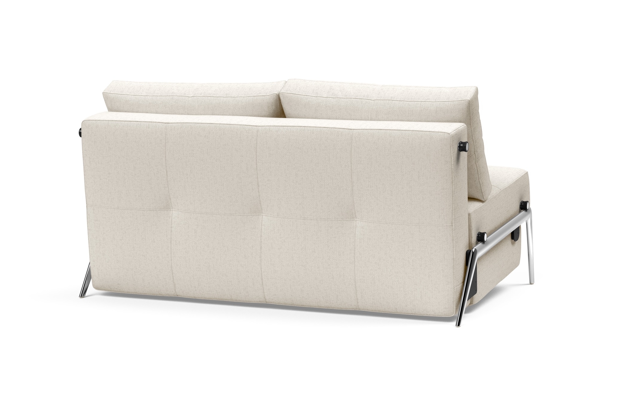 Cubed Deluxe Fabric Sofa Bed w/Aluminum Legs, Full Size