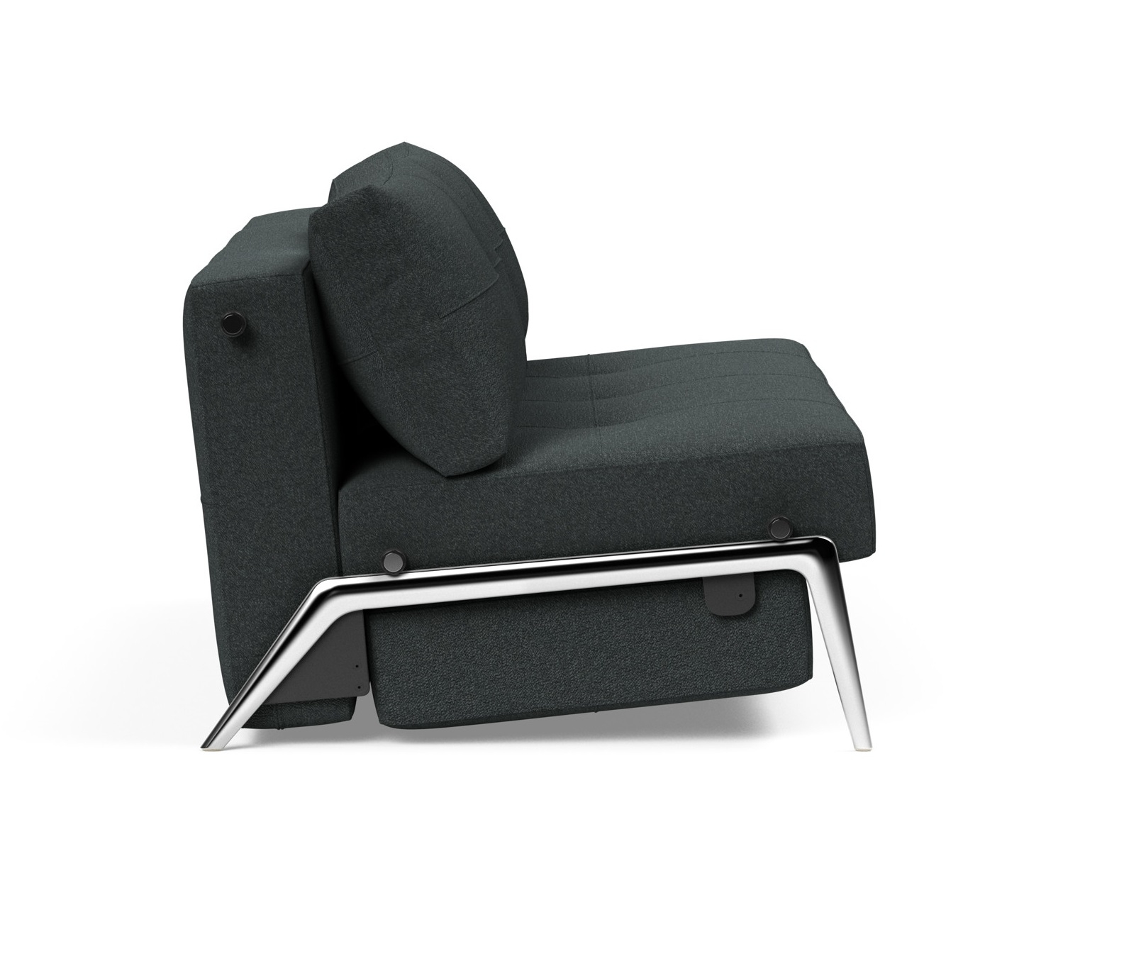 Cubed Deluxe Fabric Sofa Bed w/Aluminum Legs, Full Size
