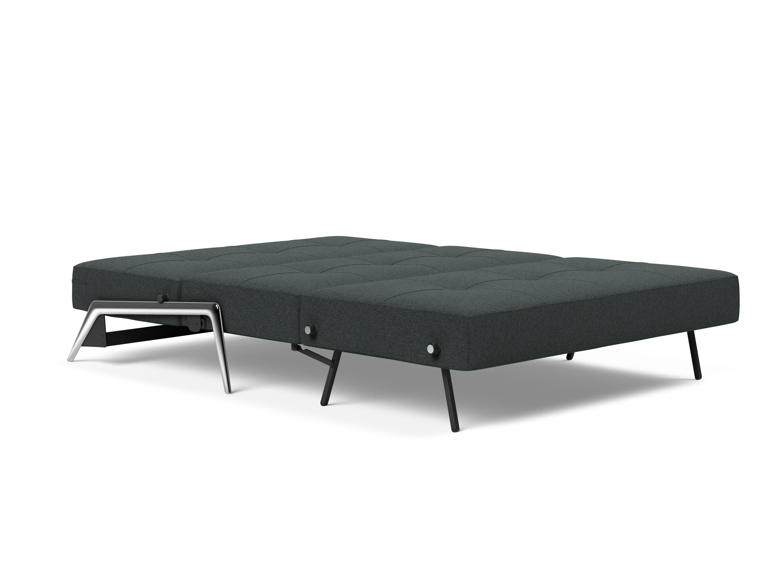 Cubed Deluxe Fabric Sofa Bed w/Aluminum Legs, Full Size