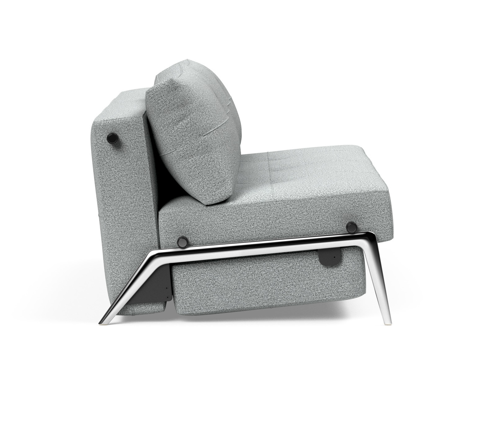 Cubed Deluxe Fabric Sofa Bed w/Aluminum Legs, Full Size