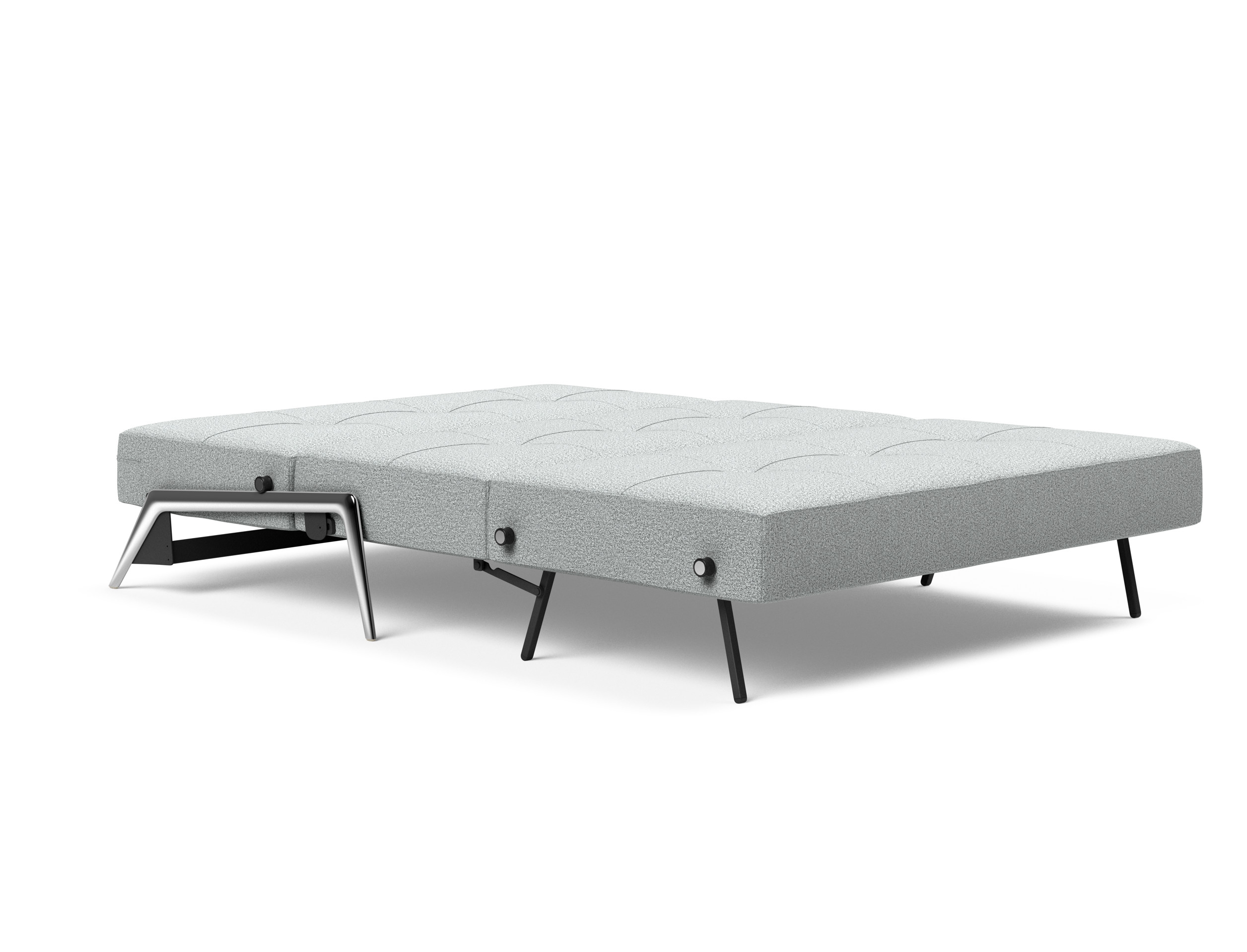 Cubed Deluxe Fabric Sofa Bed w/Aluminum Legs, Full Size