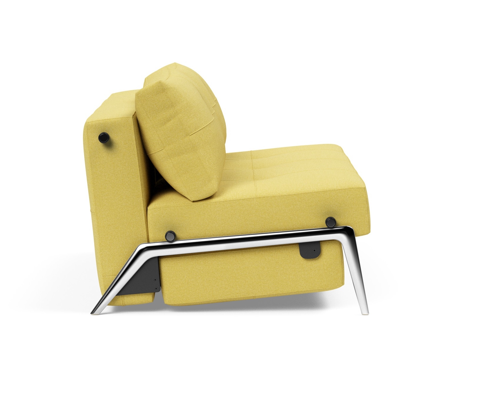 Cubed Deluxe Fabric Sofa Bed w/Aluminum Legs, Full Size