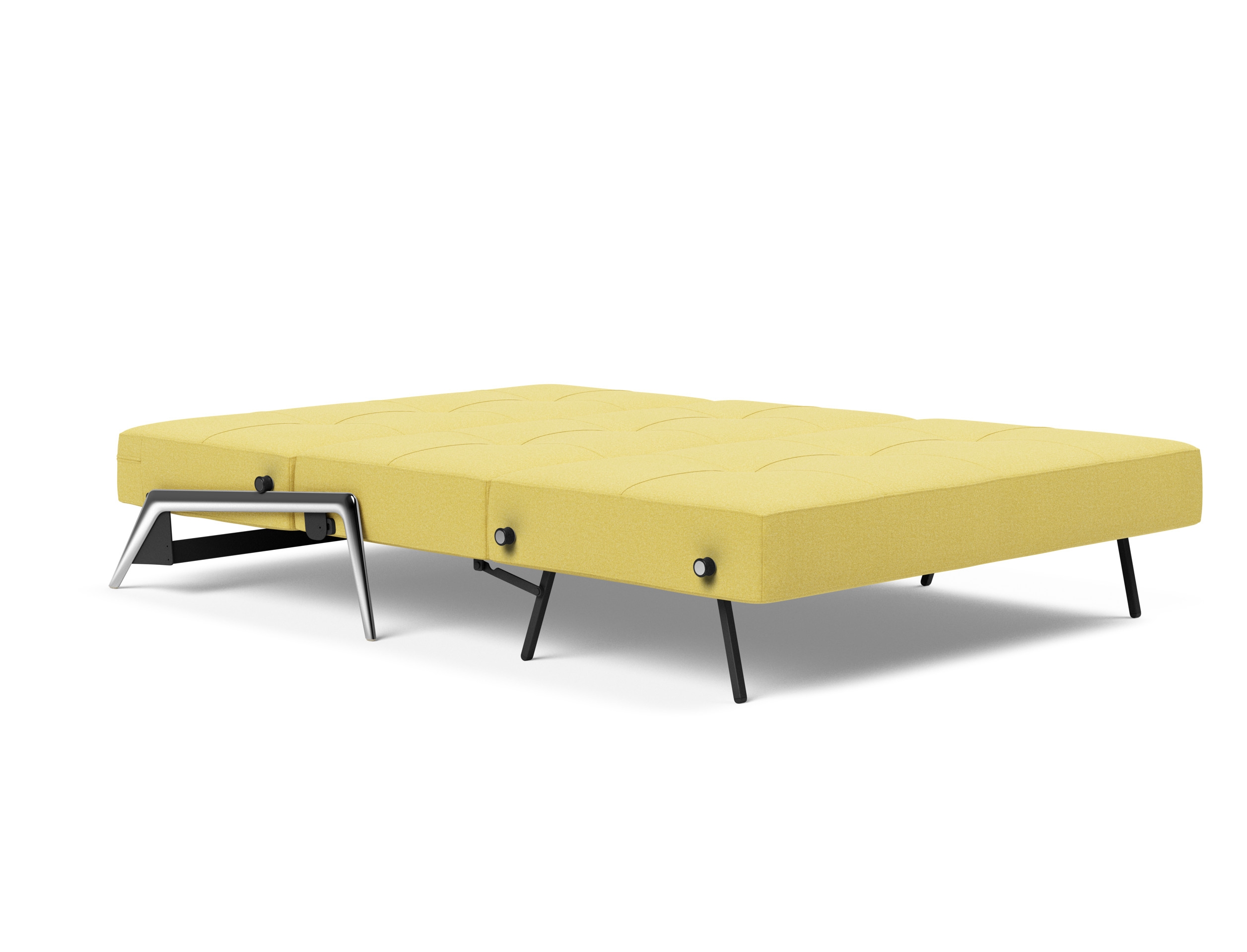 Cubed Deluxe Fabric Sofa Bed w/Aluminum Legs, Full Size