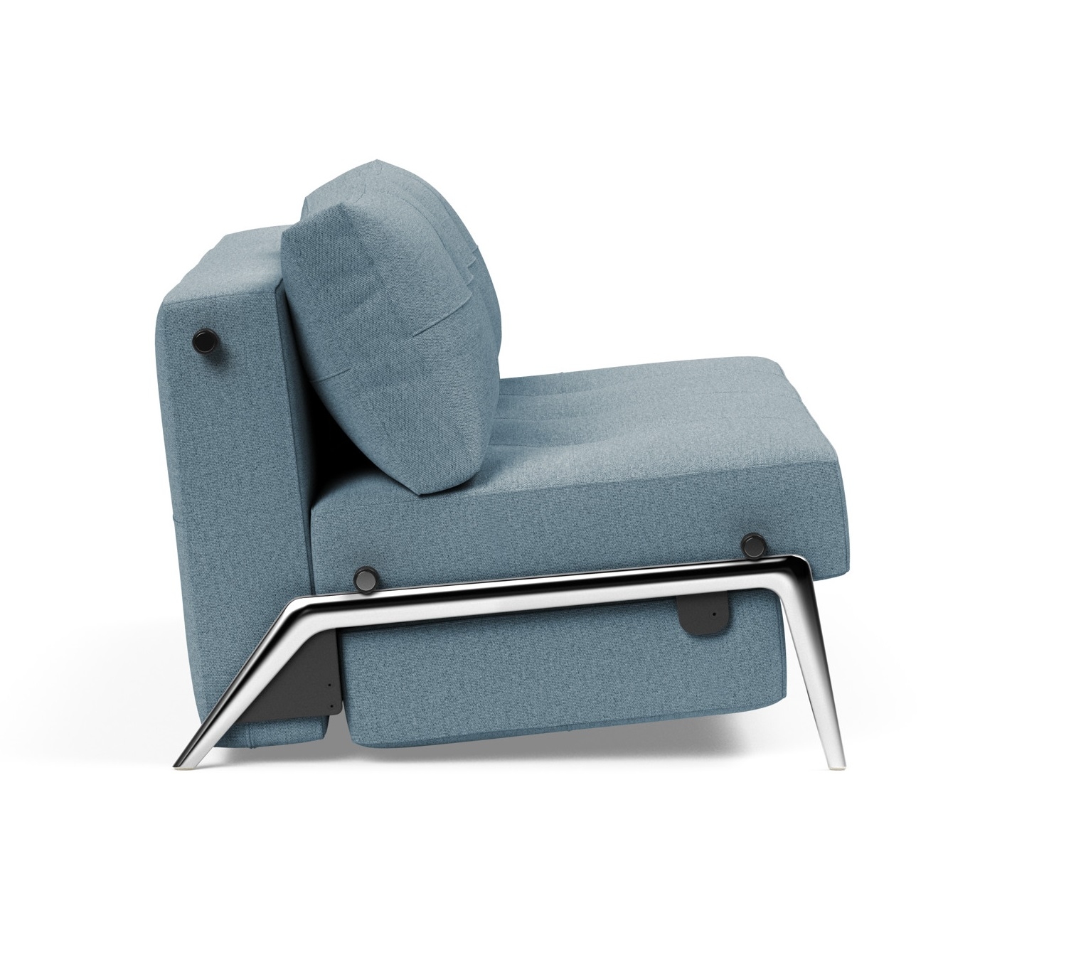 Cubed Deluxe Fabric Sofa Bed w/Aluminum Legs, Full Size