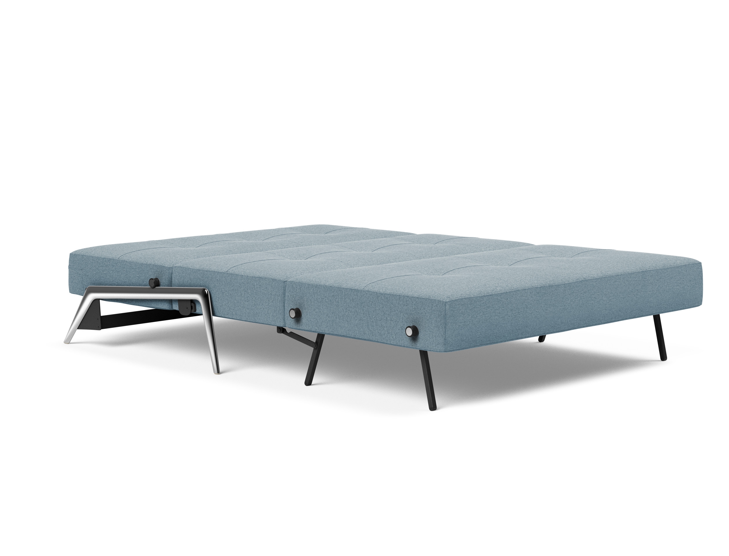 Cubed Deluxe Fabric Sofa Bed w/Aluminum Legs, Full Size