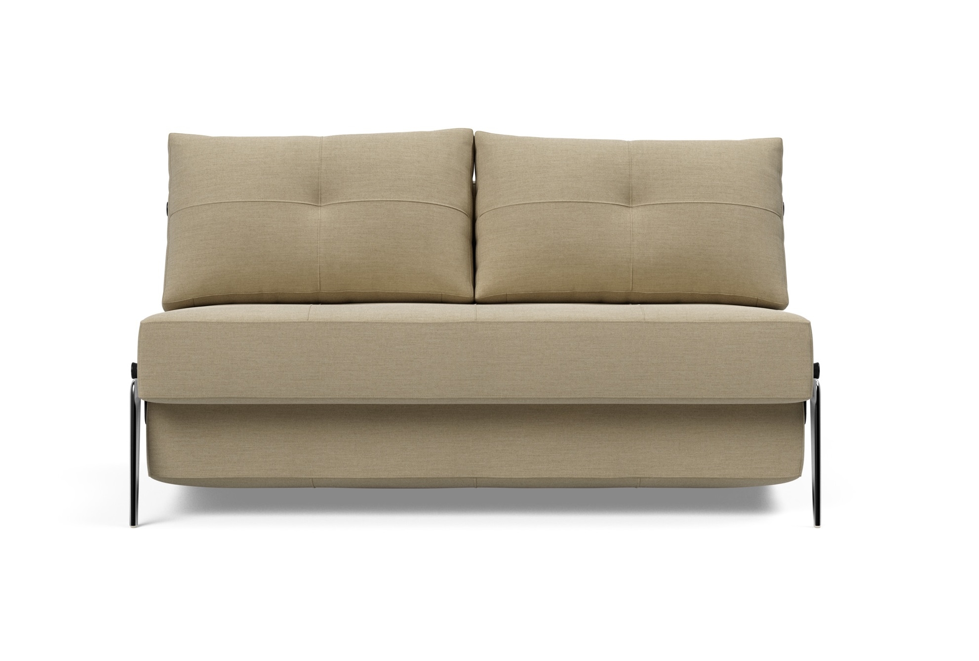 Cubed Deluxe Fabric Sofa Bed w/Aluminum Legs, Full Size